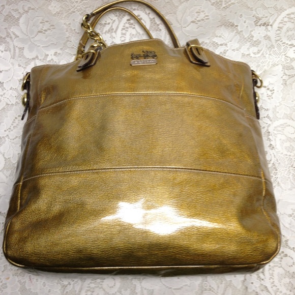 Coach Gold Vernis Enamel Shoulder Bag - Picture 7 of 13